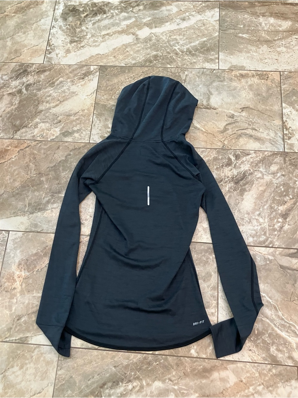 Nike Women's Dri-Fit Wool Running Snap Hoodie Black Size XS - Picture 4 of 6